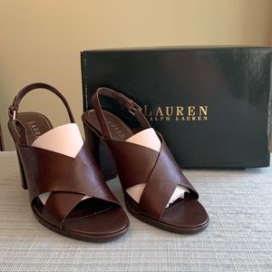 Ralph Lauren Olessia leather sandals 10B NIB